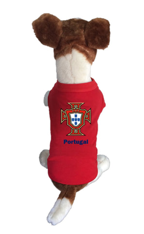Portugal  Dog Soccer Jersey-  Sports t-shirt - World Cup Qatar 2022-Fifa