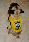 Brazil Dog Soccer Jersey-T-Shirt- Fifa-Qatar World Cup 2022