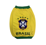 Brazil Dog Soccer Jersey-T-Shirt- Fifa-Qatar World Cup 2022