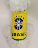 Brazil Dog Soccer Jersey-T-Shirt- Fifa-Qatar World Cup 2022