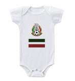 White Mexico baby  bodysuits-futbol-World Cup Qatar 2022 -Fifa t shirt-soccer jersey
